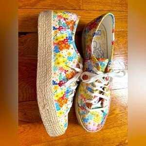 Keds x Rifle Paper Co. Triple Kick Jute Margaux Platform sneaker spring summer